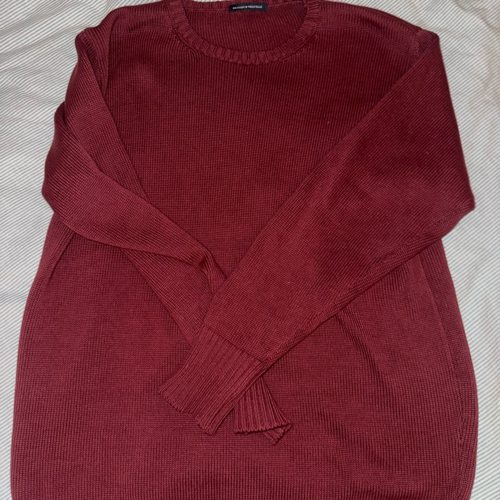 red brandy sweater